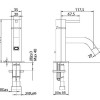 Смеситель Bandini Ice Cube 7501200002LW для раковины, хром/ручка венге