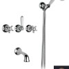 Смеситель Nicolazzi Dames Anglaises 1403DB18 для ванны и душа, темная бронза, ручки Dames Anglaises