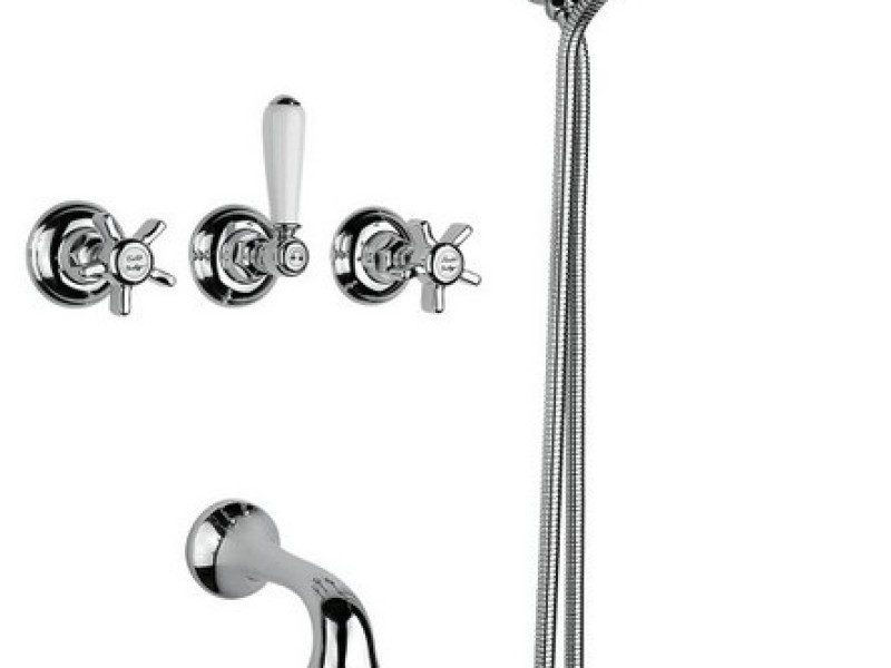 Смеситель Nicolazzi Dames Anglaises 1403DB18 для ванны и душа, темная бронза, ручки Dames Anglaises