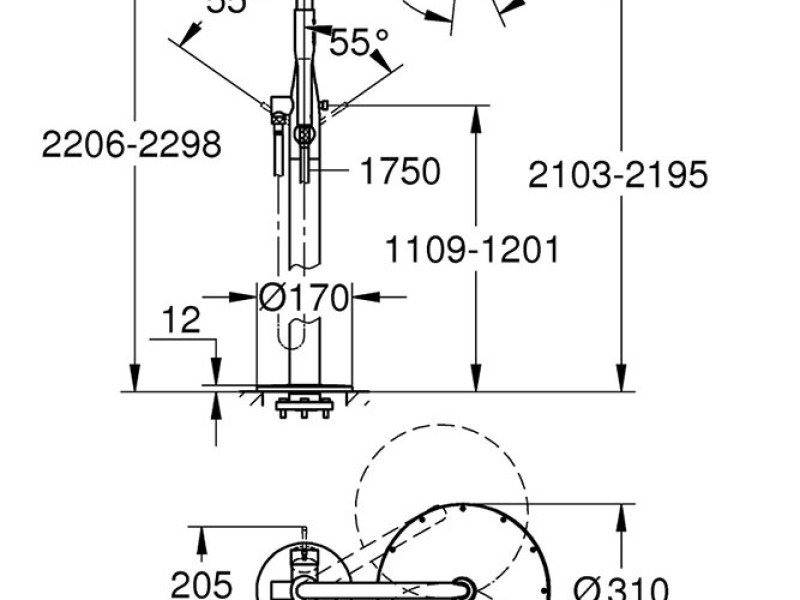 Душевая система Grohe Essence 23741DC1, суперсталь