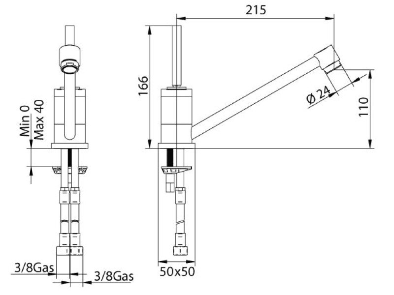 Смеситель Bandini Coco 1573200000 для кухни, хром