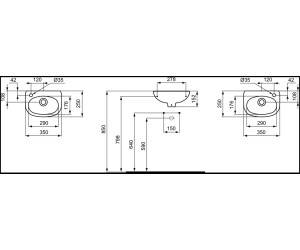 Рукомойник Ideal Standard Ecco W407901 R 35 см