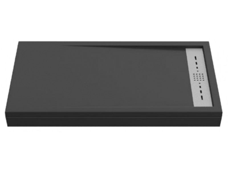 Поддон литьевой Bas Stella 100 x 90 см, ЛП00157, черный (pure black)