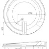 Ванна гидромассажная акриловая Gemy G9090 B 190 х 190 x 90 см, круглая, встраиваемая, белая