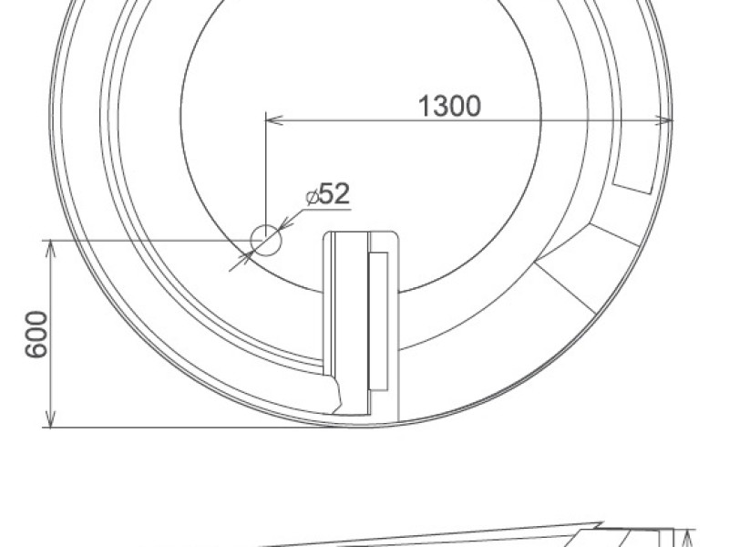 Ванна гидромассажная акриловая Gemy G9090 B 190 х 190 x 90 см, круглая, встраиваемая, белая