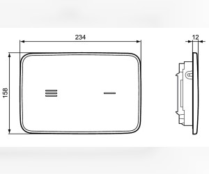 Бесконтактная панель смыва Ideal Standard Prosys Altes черная, R0130A6