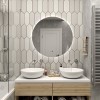 Зеркало Art&Max Sanremo 80 см с подсветкой, круглое, AM-San-800-DS-F