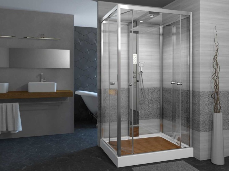Душевая кабина Deto Z Z122 Espoo 120 x 90 x 220 см с подсветкой, с паром, хром