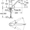 Смеситель для кухни Grohe Vigour 75141826, хром