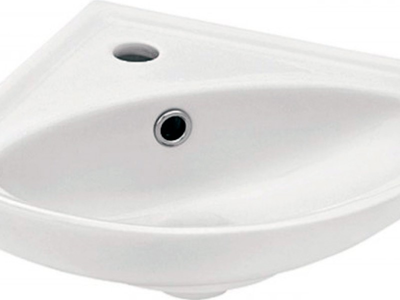 Раковина Santek Ирис-36 1WH110514, угловая, подвесная, цвет белый