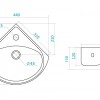 Раковина Santek Ирис-36 1WH110514, угловая, подвесная, цвет белый
