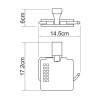 Держатель для туалетной бумаги WasserKRAFT Leine 5025, с крышкой