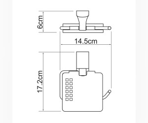 Держатель для туалетной бумаги WasserKRAFT Leine 5025, с крышкой