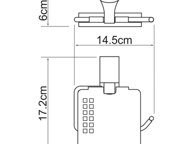 Держатель для туалетной бумаги WasserKRAFT Leine 5025, с крышкой
