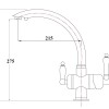 Смеситель Zorg Clean Water ZR 327 YF NICKEL для кухни под фильтр, цвет никель