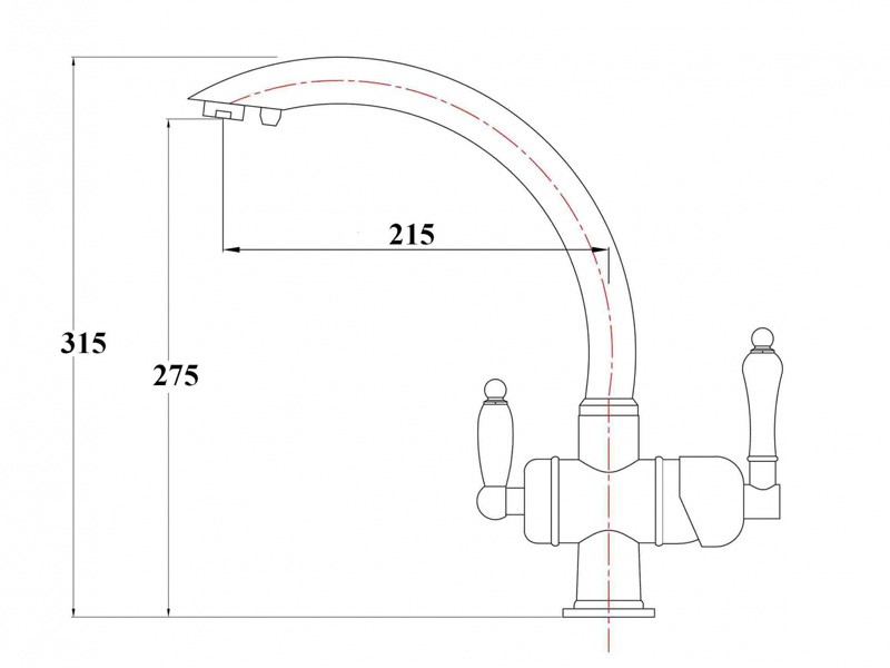 Смеситель Zorg Clean Water ZR 327 YF NICKEL для кухни под фильтр, цвет никель