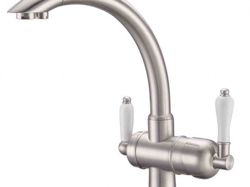 Смеситель Zorg Clean Water ZR 327 YF NICKEL для кухни под фильтр, цвет никель