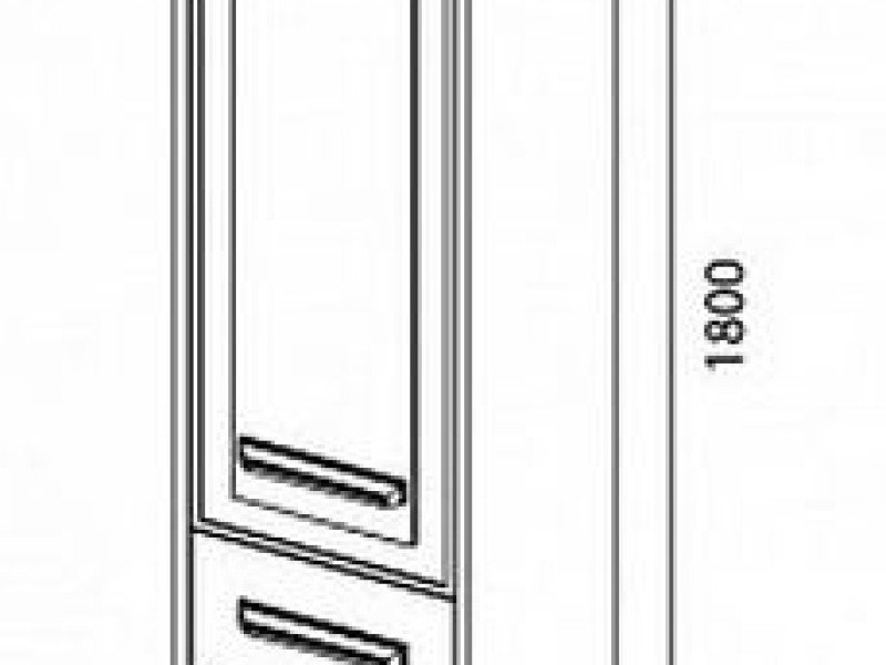 Пенал Aquanet Остин 00200920 35 см напольный/подвесной, цвет дуб кантербери/белый
