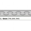Решетка водосточная AlcaPlast Smile-850L, нержавеющая сталь глянцевая