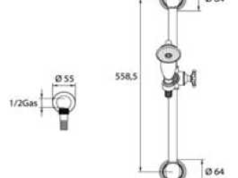 Душевой гарнитур Bandini Antico 688820KO06, хром-золото