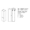 Шкаф-пенал Caprigo Integra 35 13950R/L, цвет L064 бежевый