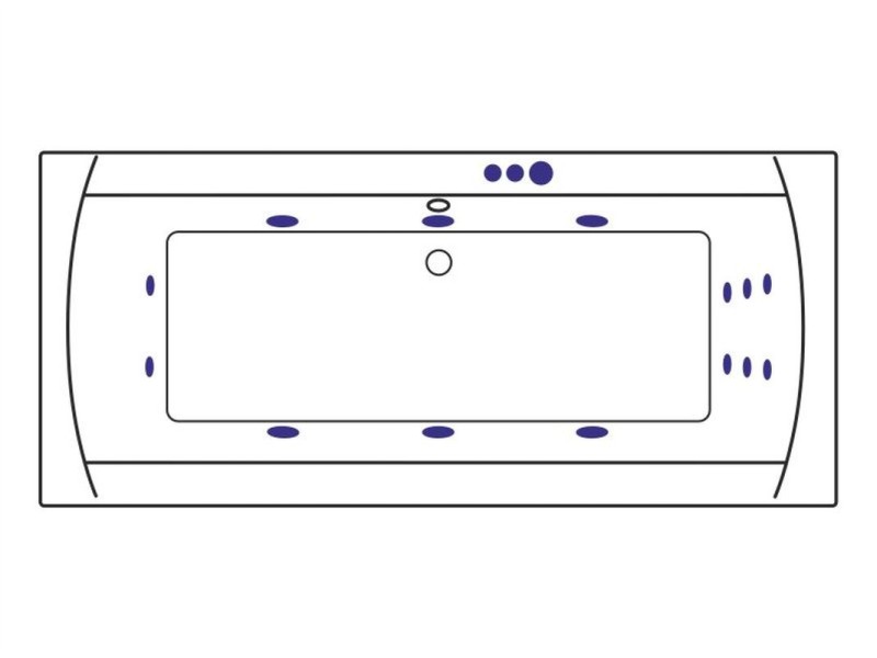 Ванна гидромассажная Excellent Aquaria Lux 180 x 80 см, SMART, хром, каркас в подарок