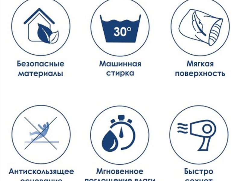 Коврик WasserKraft BM-3941 Caviar напольный, цвет - черный, 60 х 100 см