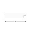 Зеркало в багетной раме Evoform Exclusive Floor BY 6182 111 x 201 см, алюминий