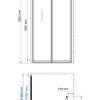 Душевой уголок WasserKRAFT Weser, 78F03, 90 см, стекло прозрачное