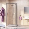 Душевой уголок WasserKRAFT Weser, 78F03, 90 см, стекло прозрачное