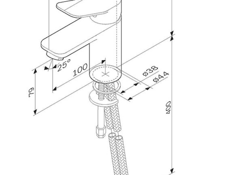 Смеситель AM.PM X-Joy F85A02122 для раковины, черный матовый