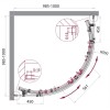 Душевой уголок BelBagno Acqua R-2-100-C-NERO, 100 х 100 х 195 см, профиль черный матовый, стекло прозрачное