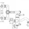 Смеситель Bandini Antico 855620ZZ00 для ванны/душа, цирконий/ручка керамическая Antico