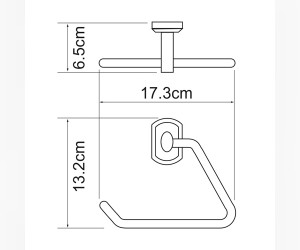 Полотенцедержатель WasserKRAFT 3061, треугольник, 17.3 см, хром