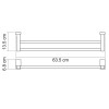 Полотенцедержатель WasserKRAFT Leine 5040, двойной, 63.5 см, хром