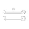 Полотенцедержатель двойной Veragio Oscar OSC-5222.BR, 60 см, бронза