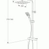 Душевая система Gustavsberg Estetic GB41218335 53 с квадратным душем, черный матовый