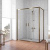 Душевой уголок Vegas Glass Z2P+ZPV, 200 x 100 x 190 см, профиль бронза, стекло прозрачное