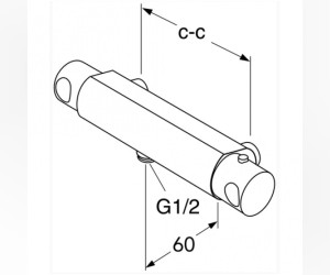 Смеситель Gustavsberg Coloric GB41219204 23 для душа термостатический, цвет черный