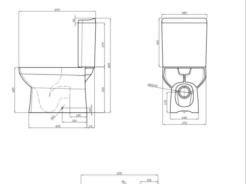 Напольный унитаз Della Quattro Slim 148 крышка микролифт