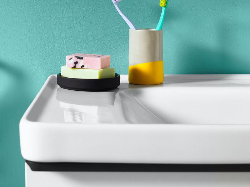 Тумба под раковину Duravit D-Neo 80 см, белый глянцевый, DE435502222