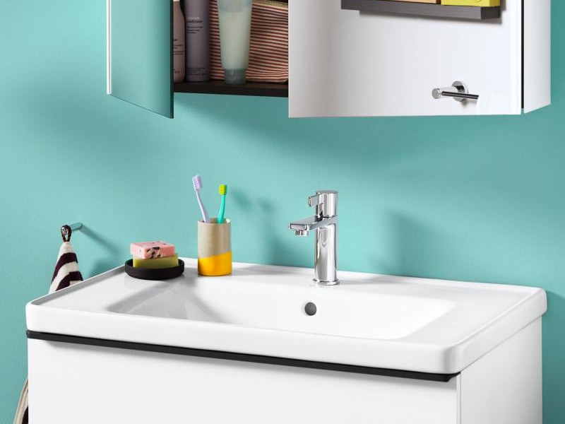 Тумба под раковину Duravit D-Neo 80 см, белый глянцевый, DE435502222