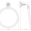 Полотенцедержатель 3SC Stilmar STI 310 кольцо, 21 см, матовое золото
