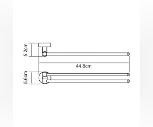 Полотенцедержатель WasserKRAFT Isen 4031, 44.8 см, хром