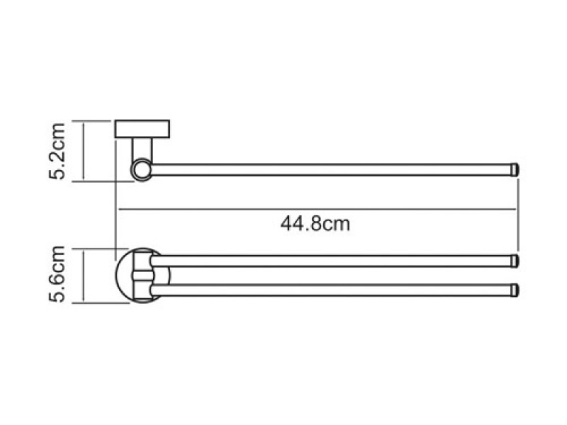 Полотенцедержатель WasserKRAFT Isen 4031, 44.8 см, хром