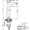 Смеситель Cezares LACONICO-C-LC25-BLC для накладных раковин, белый