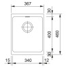 Мойка Franke KUBUS KBG 110-34, 125.0302.779, гранит, нижняя установка, цвет миндаль, 36,7*46 см