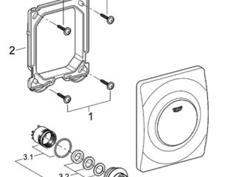 Кнопка для инсталляции Grohe Surf 38808000, хром