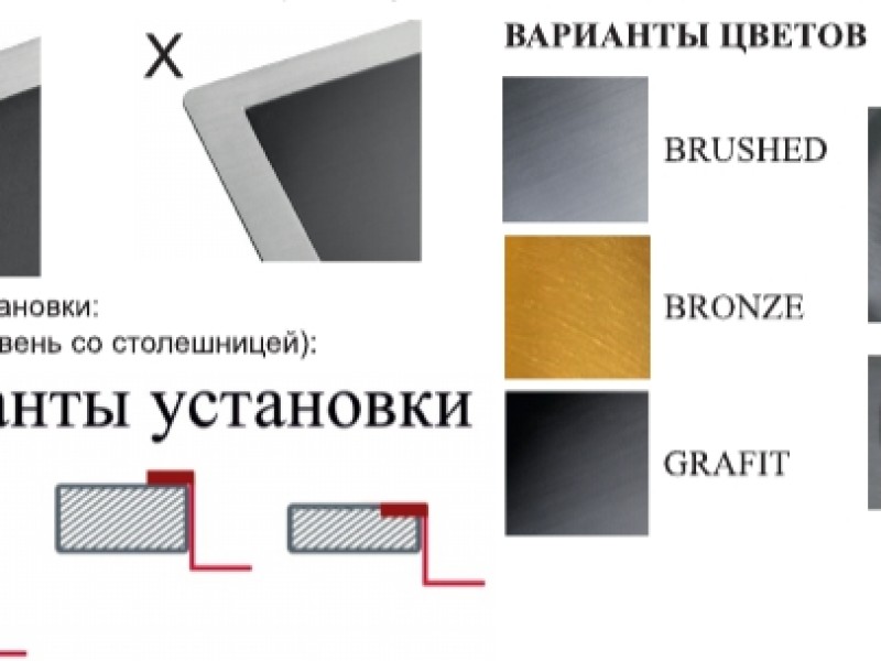 Мойка Zorg Light ZL R 590510 Bronze, 59 х 51 см, бронза