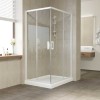 Душевой уголок Vegas Glass Za-F 110 x 100 x 190 см, профиль белый, стекло прозрачное